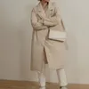 Femmes Trench Coats 2023 Femmes Hiver Coton Vers Le Bas Manteau Manches Longues Col Tournant Casaco Feminino Avec Ceinture