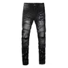 Lila Jeans American High Street Black Paint Distressedbyh0