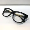 luxo- 4237 óculos para homens moda popular oco para fora lente óptica olho de gato quadro completo preto tartaruga prata vem com packag297v