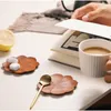 Table Mats Solid Wooden Coasters Placemats Heat Resistant Drink Mat Tea Coffee Cup Pad Decor Pography Props