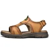 Sandaler utomhus män s andas sommar män skor läder sandalier strand vattentätt hårt bärande enda avslappnade skor 230410