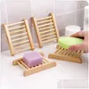 Soap Dishes Bamboo Wood Soap Dish Savers Soaps Holder For Bathroom Keep Bars Dry Clean Easy Cleaning Drop Delivery Home Garden Bath Ba Dhcmr