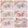 Hair Accessories Clip Butterfly Hairpin Colorful Korean Style Ornament Hanfu Wedding