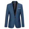 Costumes pour hommes Blazers Bleu hommes Blazers travail bureau hommes smoking pour Occasions formelles poches manteau Blazers mâle personnalisé hommes d'affaires mince Blazers 231110