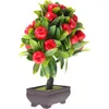 Decoratieve Bloemen Ornamenten Ingemaakte Kunstmatige Fruitboom Kantoor Decor Plastic Nep Simulatie Bonsai Gesimuleerd