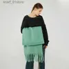 Écharpes 2023 Écharpe en cachemire épais solide pour femmes grande couverture de laine Pashmina hiver chaud Shl Wrs Bufanda femme avec pompon L231110