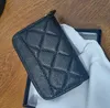 Amazwholesale 럭셔리 디자이너 진짜 가죽 코인 지갑 여성용 짧은 지갑 주위의 유명한 지퍼 카드 케이스 케이스 블랙 컬러