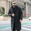 Men's Down 2023 Long Over The Knee Cotton Coat Male White Duck Warm Black Jacket Thick Winter Casual Clothes Size XL-10XL