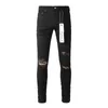 Purple Brand Jeans American High Street Noir vieilli et uséOZLP