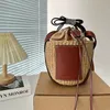 Designer de luxo Woody The Tote Straw Chole Bag Férias Viagens de verão Mulheres Carteira Bolsas de compras embreagem Crossbody Fashion Bolsa de ombro de praia Mini Dufffle