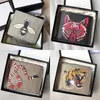 Luxe ontwerper Keychain Wallet Men Cardhouders G Wallets Echt lederen Portefeuille Animal Small Coin Portemonnees met doos Interieur Slot Pouch Women Key Holder Purse