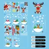 Naklejki ścienne 117pcs Windows Window Santa Claus Tree Dekoracje Snowman Dekoracje do salonu sypialnia w klasie sklepy 231110