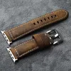 Watch Bands Handmade Vintage Leather Strap For Apple Ultra2 49MM 45MM 44MM Magic Color-Changing Patterned Head Layer Cowhide