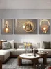 壁時計モダンな光豪華な装飾時計リビングルーム家庭用ファッションシンプルさの創造性の雰囲気