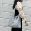 ショルダーバッグの女性スパークルトートカジュアルニットシンプルなトートバッグ大容量fasion pursecatlin_fashion_bags