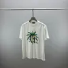 夏の新しい短袖Tシャツダブルヤーンファブリックステレオレターシャツ女性メンズラウンドネックTシャツオリジナルスウェットシャツポロシャツH66f4