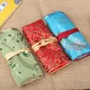 Bolsas de jóias rolo presentes de natal organizador de seda 3 saco com zíper bordado caixa de presente de embalagem de viagem