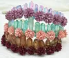 Haarclips Natural Crystal Flower Wedding Crown Bridal Hoofdress Rhinestone Diadeem Hoofdaccessoires Mode Luxe sieraden