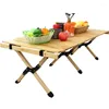 Camp Furniture Portable Outdoor Camping Folding Tables Aluminum Alloy Egg Roll Table Picnic Equipment