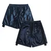 Mäns shorts 2023SS Blue RRR123 Satin Men Kvinnor 1: 1 Kvalitetssidan Webbing Casual Breeches