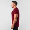 T-shirts voor heren Fashion Flat Top Fitness T-shirt Korte mouw Spier Jogger Fitness T-shirt Gym Kleding Slim Fit T-shirt 230410