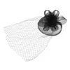 Headpieces 652F Mulheres Fascinator Chapéus Grande Flor Sólida Cocktail Party Hair Clip