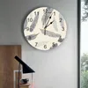 Wall Clocks Animal Flying Bird Grey Feather Retro Style Clock Fashion Living Room Quartz Watch Modern Home Decoration Round