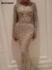 Pailletten voor dames nieuwe mode elegante chique avondjurken vintage skinny jurk met lange mouwen en hoge taille