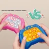 El juego de rompecabezas innovador de descompresión de burbujas se combina con un juego sensorial electrónico rápido y divertido Juguete de empuje rápido
