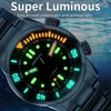 ساعة معصم برني 20BAR غواص أوتوماتيكي ساعة للرجال Miyota 8215 Super Luminous Super Swim Sport Wristwatch