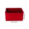 Sacos de cosméticos casos saco de armazenamento em casa saco de inserção de feltro organizador de maquiagem bolsa interna portátil sacos de cosméticos armazenamento vermelho 231109