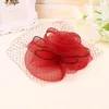 Coiffures 652F Femmes Fascinator Chapeaux Big Flower Solid Cocktail Party Hair Clip