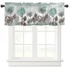 Curtain Rustic Vintage Floral Plant Abstract Kitchen Window Curtains Home Decoration Short Living Room Bedroom Small Cortinas