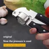 NUOVO 1pc Aglio Pressa Crush in acciaio inossidabile Aglio Aglio Scherma vegetale Masher Holdhell Ginger Mincer Strumenti Accessori da cucina Accessori da cucina