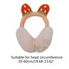 Berets mulheres estudante inverno pelúcia earmuffs desenhos animados 3d orelhas de morango earflap dobrável portátil aquecedores de orelha cobre