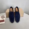 Dress Shoes Men's Loafers Suede Leather Flat Walking Shoes Spring and Autumn Lazy Soft Bottom Designer Shoes Women Luxury 230410