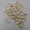 Lustre en cristal Camal, 100 pièces, connecteurs d'anneau dorés de 13mm/0.51 pouces pour perles octogonales, prismes suspendus, lampe de connexion suspendue