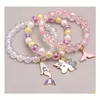 Подарочная упаковка Mti Styles Kids Lucky Jewelry Bracelet Happy Children Mermaid Charms Drop Delive Home Garden Праздничные поставки вечеринки DH2FM