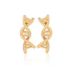 Stud Earrings Fashionable Double Cute DNA Molecular For Women Interweave Molecules Spin Jewelry