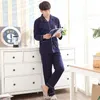 Vêtements de nuit pour hommes 2023-pantalons en coton à manches longues pour hommes caractères imprimés pour augmenter les gros chantiers Plus pyjama costume R208