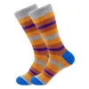 Chaussettes pour hommes automne et hiver coton peigné rayé mode couleur bas décontracté Gentleman fête cadeau de noël pour hommes