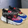 2023 Chain Reaction Designer Casual Shoes Reflective Height Italy Platform Sneakers Black White Multi-color Suede Red Blue Fluo Tan Men Women