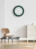 Relojes de pared 2023 sin perforación Simple moda luz lujo creativo sala de estar reloj Macaron Color decoración del hogar