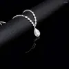 Ketting Oorbellen Set Mode Luxe Zirconia Engel Teardrop Waterdruppelvormige Geschenken Voor Vrouwen Sieraden Accessoires