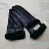 Designer Damen Herren Lederhandschuhe Schaffell helle weibliche Winter warme Mode winddichtes Frostschutzmittel im Freien