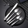 Dinnerware Sets Stainless Steel Tableware Wholesale Large Size Knife Fork And Spoon El Pattern Bead Handle