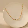 Choker ccgood kolorowy szklany szklany nożyce z koralikami damski biżuterię