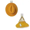 Berets Solid Fedoras and Bag Women Acryl Chain Jazz Hat Bankiet torebka na ramiona moda stylowa panie Panama