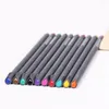 Stylo à dessin multicolore à lignes fines, 0.38mm, 10 pièces/lot, pour dessin publicitaire, dessin animé, stylos de couleur à l'eau, fournitures de peinture pour enfants
