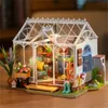 Doll House Accessories Robotime Rolife Dreamy Garden Diy Dollhouse Miniature Mini Wood Kit Toy 3D Diorama for Kids D231109